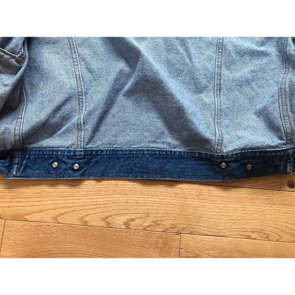 Gap Vintage Denim Jean Jacket Size Medium Zip Button Combo 1990's - Picture 12 of 16